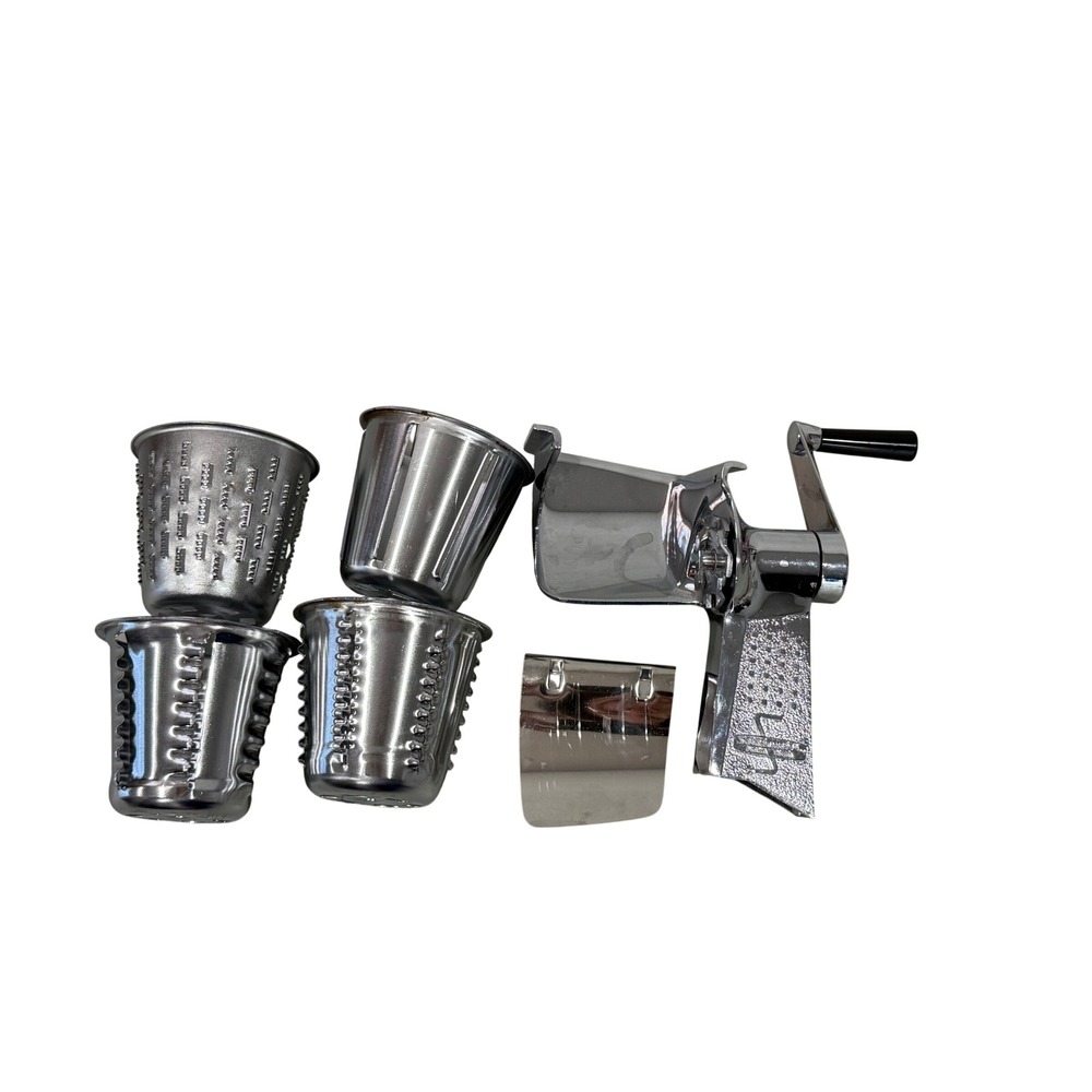 Saladmaster Food Processor Dallas Texas Manual Hand Crank Slicer shredder 4 Cone